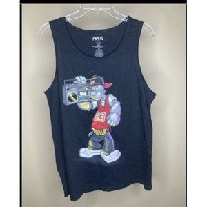 Popeye Sleeveless Shirt Tank Top Black Size Medium